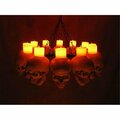 Fuego 12 Skull Chandelier with Wax Candles FU1862226